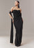 Black Ready Pleated Corset Saree With Thread And Cut Dana Work