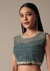 Chic Blue Readymade Saree With Ready Made Blouse