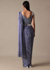 Elegant Blue Readymade Saree With Stitched Blouse