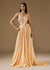 Light Yellow Ready Pleated Saree With Halter Blouse