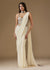 Off White Ready Pleated Saree With Embellished Blouse
