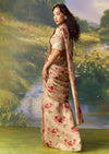 Pink Ready Pleated Saree And Embroidered Blouses