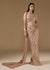Rose Gold Shimmering Sequinned Ready Pleated Saree
