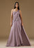 Violet Satin Ready Pleated Saree With Embroidered Corset Blouse