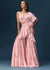 Baby Pink Frill Saree With Fancy Blouse