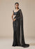 Black Embellished Ready Pleated Cocktail Saree