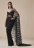 Black Geometric Crystal Ready Pleated Saree