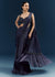 Blue Organza Ready Pleated Saree With Heavy Embroidery