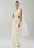 Ivory Ready Pleated Saree With Belt