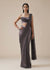 Onion Pink Ready Pleated Satin Saree With Cutdana Detail