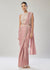 Pink Ready Pleated Saree With Belt