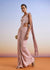 Pink Sequins Embroidered Ready Pleated Saree With Blouse