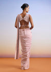 Pink Sequins Embroidered Ready Pleated Saree With Blouse