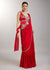 Ruby Red Drape Saree