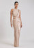 Rose Gold Ready Pleated Saree With Belt