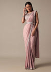 Chic Pink Ready To Wear Saree With Blouse