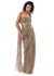 Beige Pre Draped Saree With Zardosi Corset Blouse